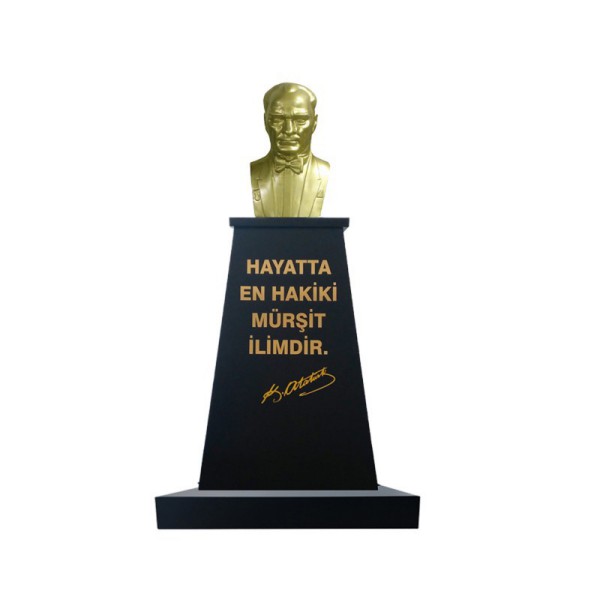 Atatürk Büstü (80cm Fiber)+ Kaide (120cm)+ Alt tabla Lise Modeli 1 Atatürk Büstü (80cm Fiber)+ Kaide (120cm)+ Alt tabla Lise Modeli